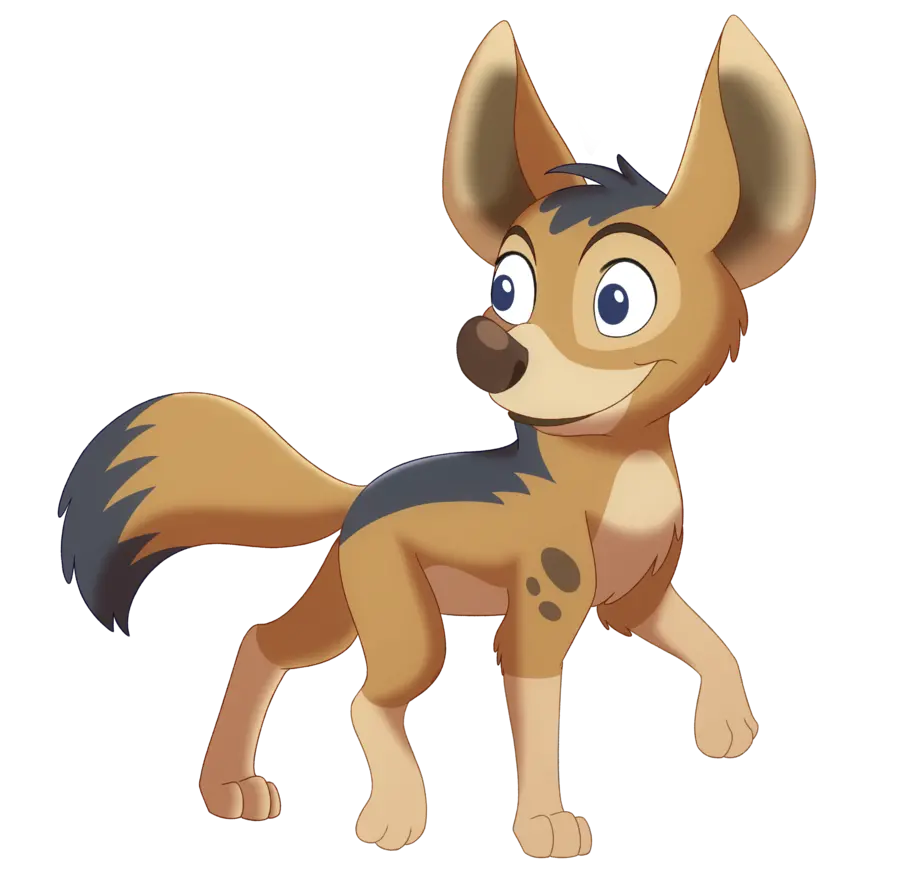 Jackal background photo for printing in children's story book PNG