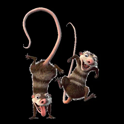 Attractive background of Eddie and Crash, two popular characters from the Ice Age animation PNG