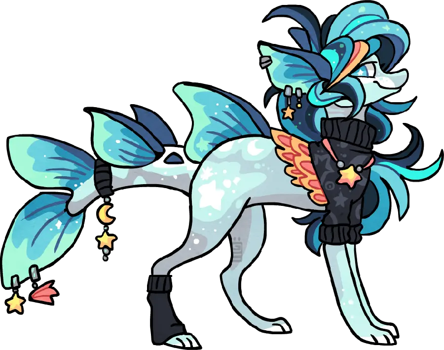 Girly wallpaper of a scary wolf with a unique design png