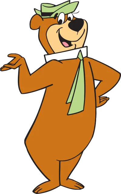 Photo of the famous and lovely cartoon Yogi Bear drawing 