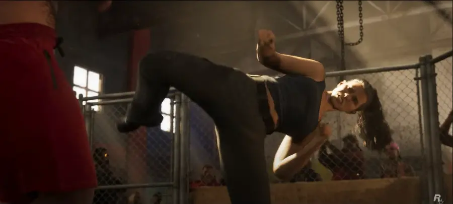 Image of the fight of Lucia Caminos in GTA 6