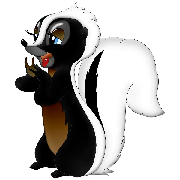 Beautiful Funky Mink Girl PNG Photo for Use in Animation Industry 