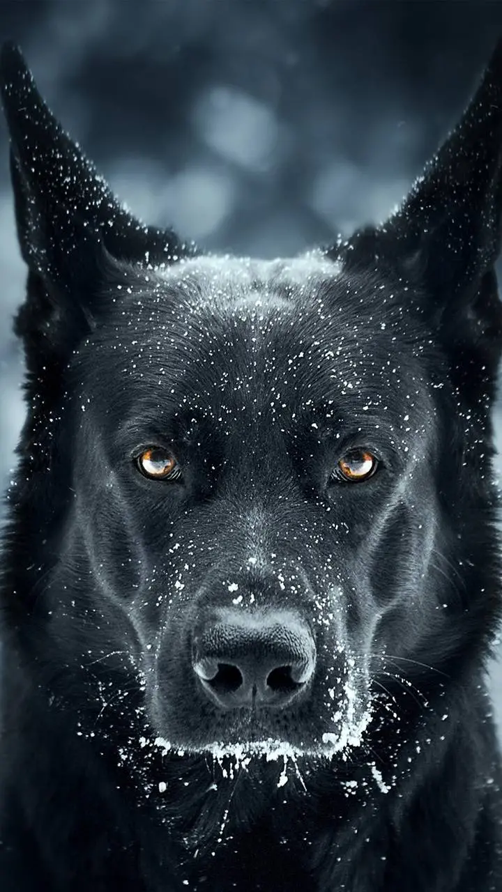 High quality black dog wallpaper designed for your phone