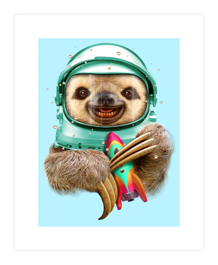 Cute Sloth Stock Image for Kids Puzzle Design PNG