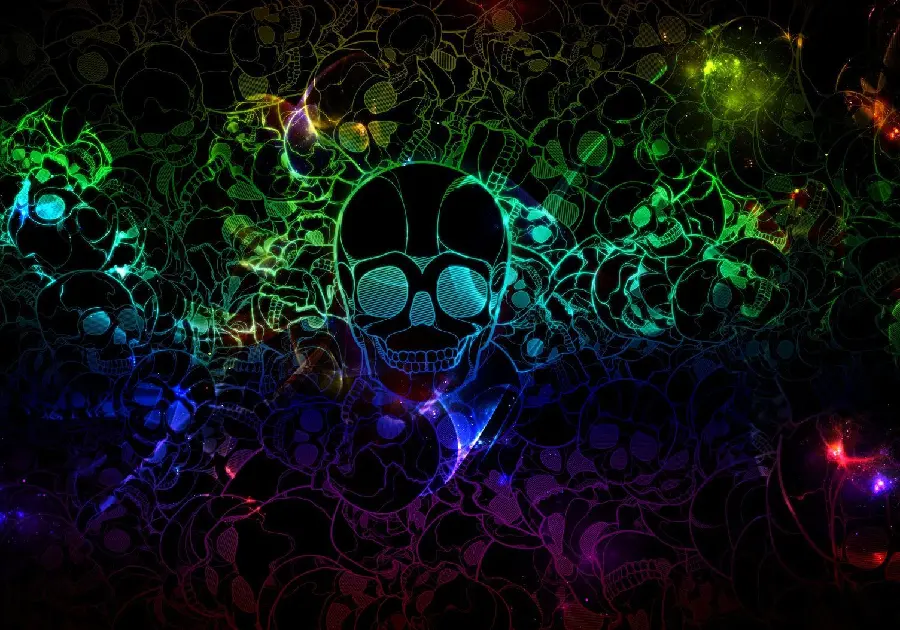 Download images of irregular designs of various neon colors