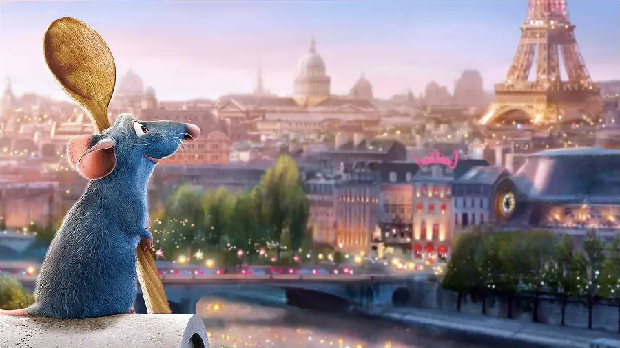 Background of the Ratatouille animation characters for mobile