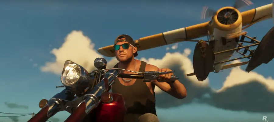 Photo of the character Jason Duval with a plane in GTA 6