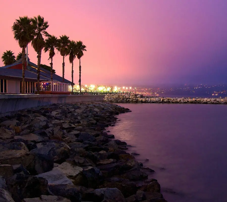 The most beautiful image and the most special colors in the sunset and the beach