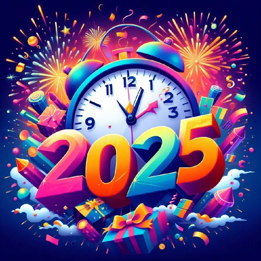 2025 Fantasy Background with Red and Blue Colors