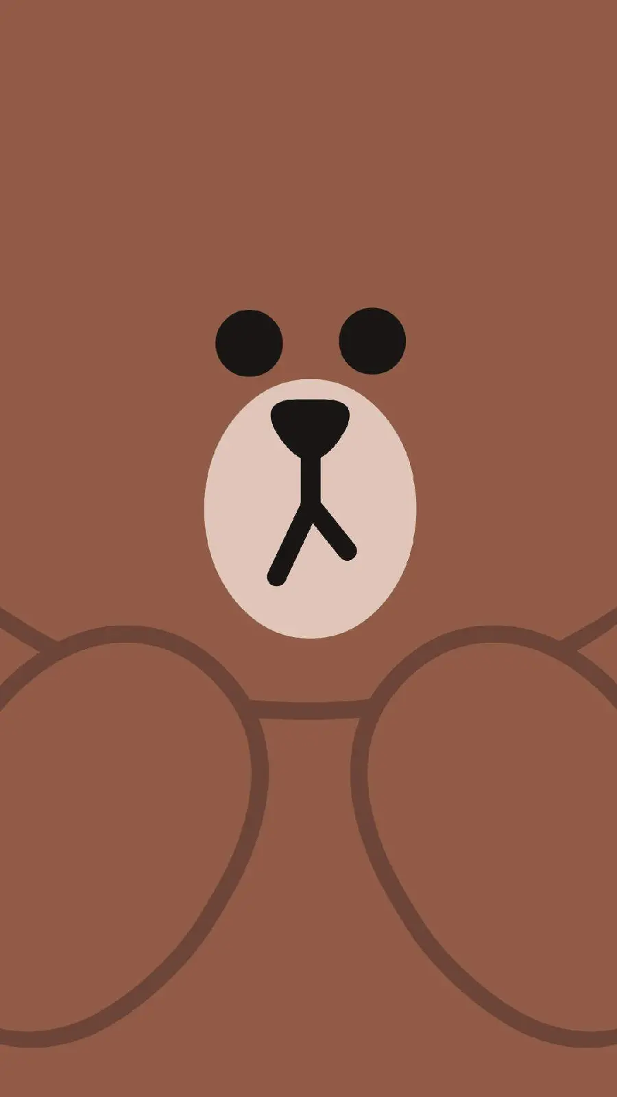 Cute background image of a brown anime bear for the chat screen