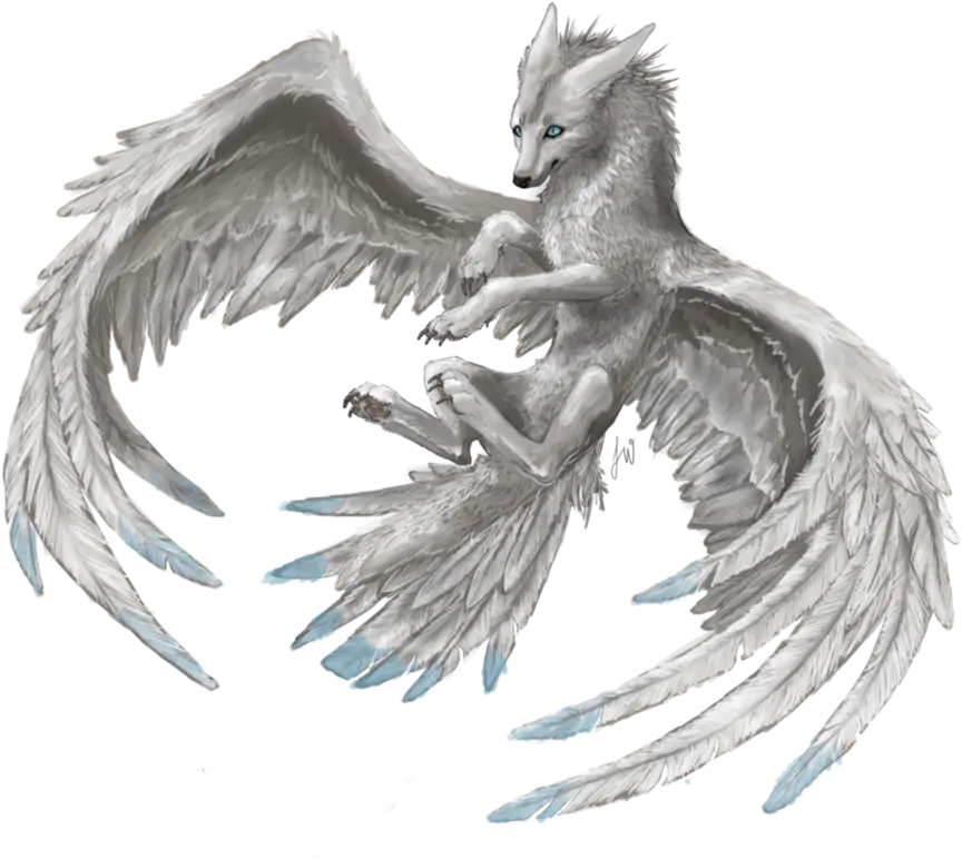 Amazing wallpaper of a scary wolf with blue eyes flying png