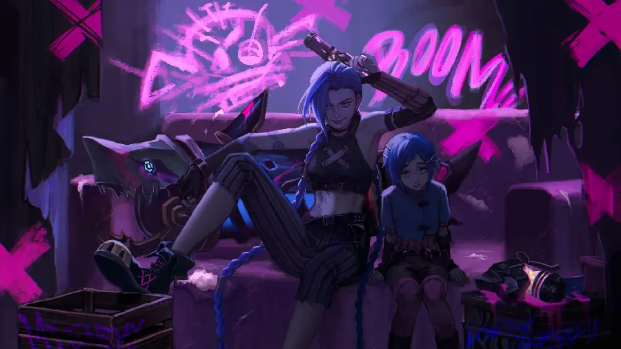 Jinx at the peak of madness desktop wallpaper