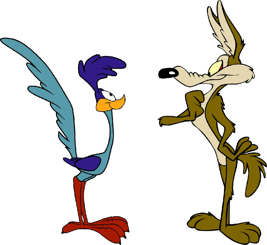 Cartoon wolf wallpaper in the very famous Road Runner animation