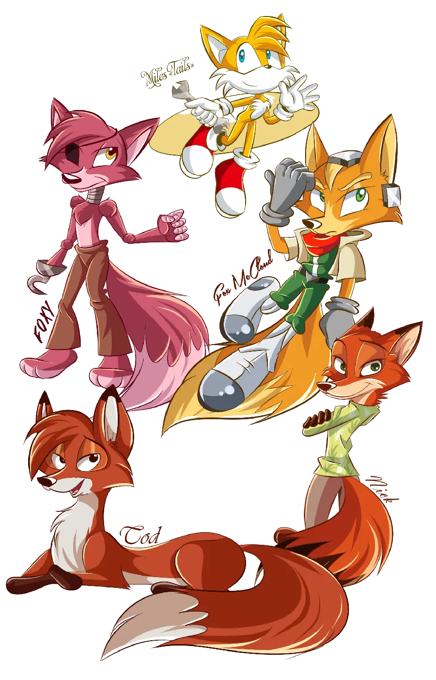 Background photo of a fox painting for phone background