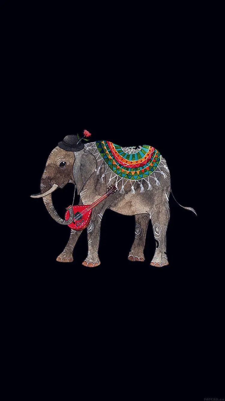 A very beautiful and special painting of an elephant for phone backgrounds