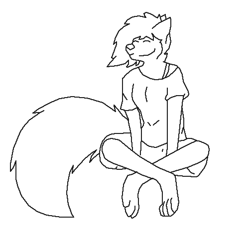 Cartoon wolf stock photo ready to color