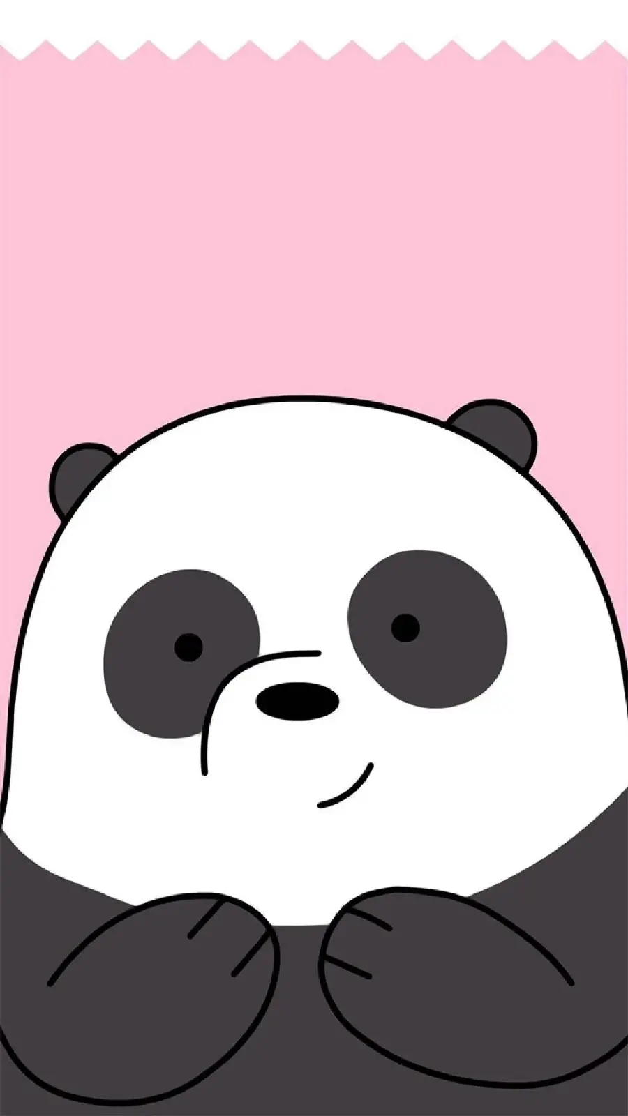 Awesome girly background photo with a cartoon panda design for iPhone
