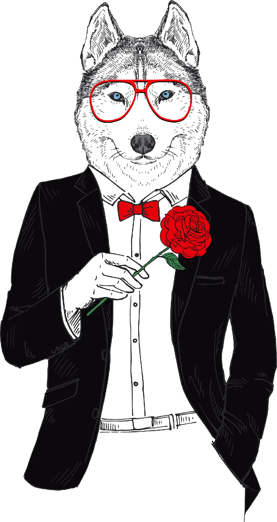 Scarlet wolf png profile picture for social networks 