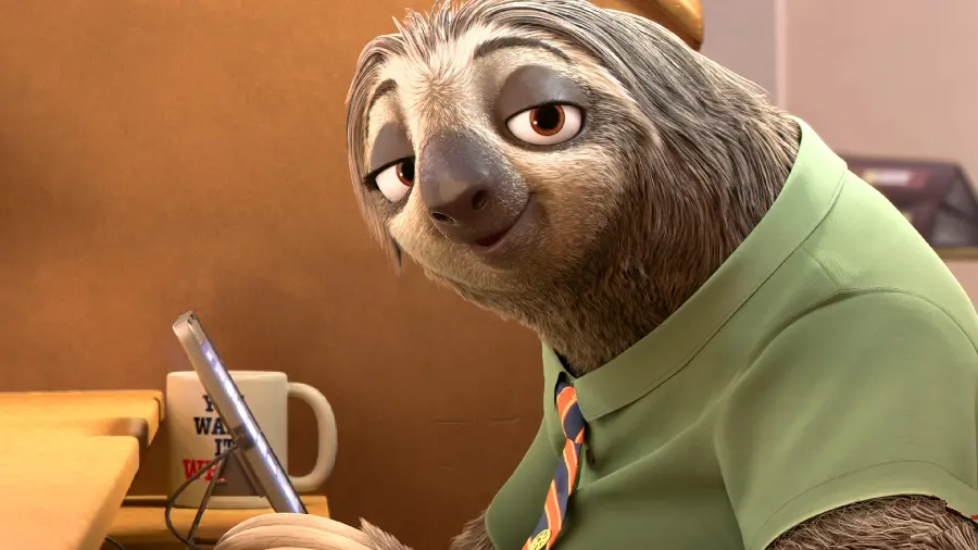 Cool background for computer of cartoon sloth in the movie Zootopia