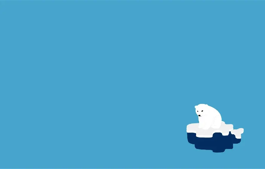 Cool polar bear profile picture for social networks