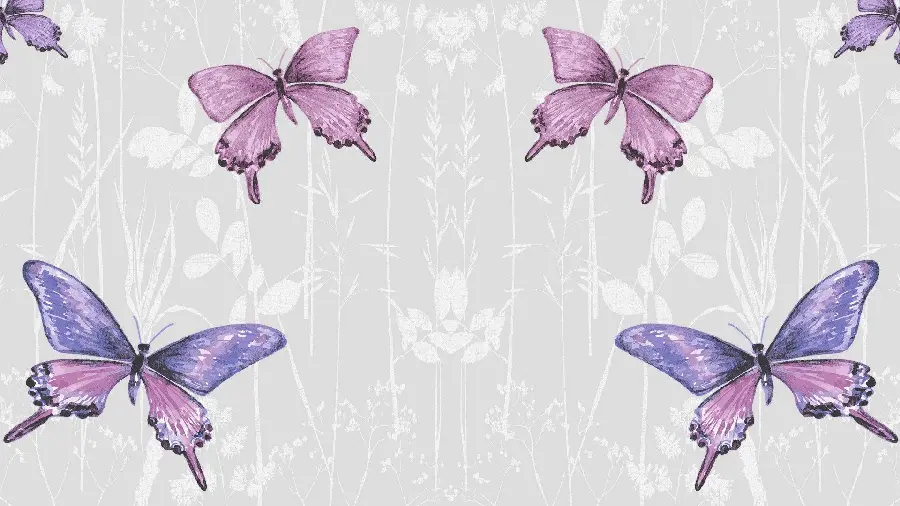 Wallpaper for computer of purple butterflies with great design