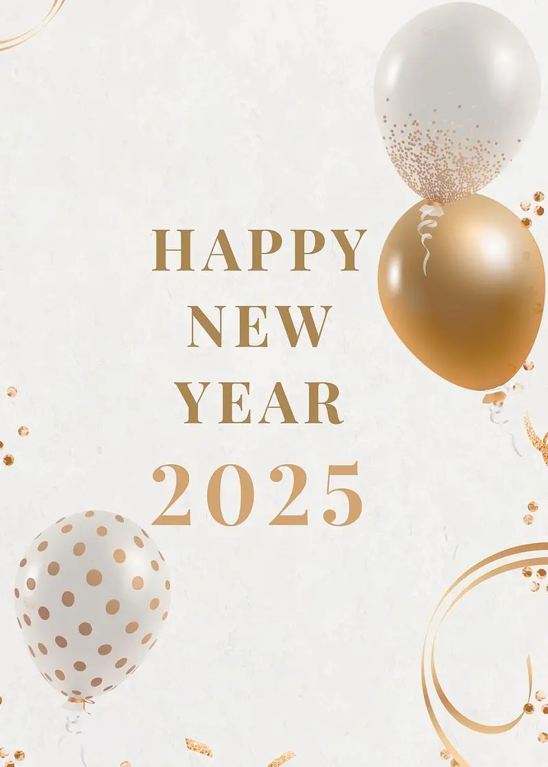 Free download of New Year 2025 photo text for sharing