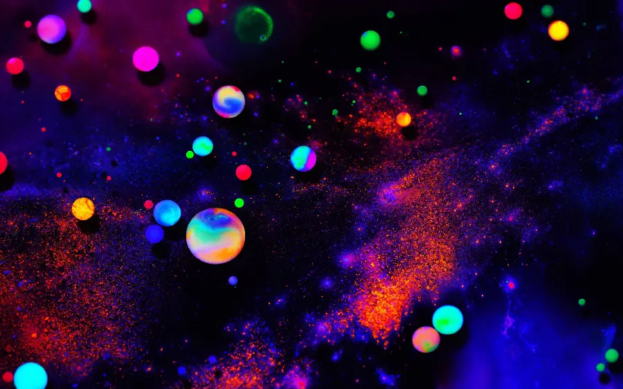 Download photo for desktop neon model and very colorful