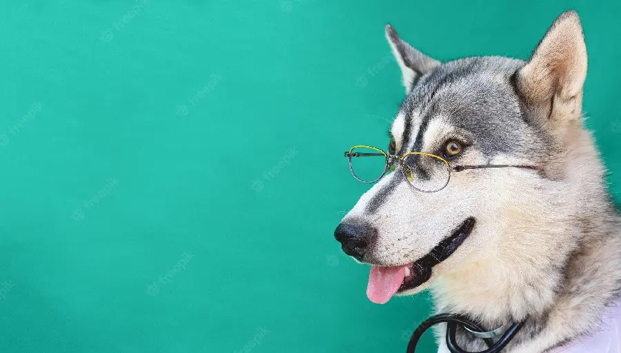 Funny husky background for Instagram post and story design