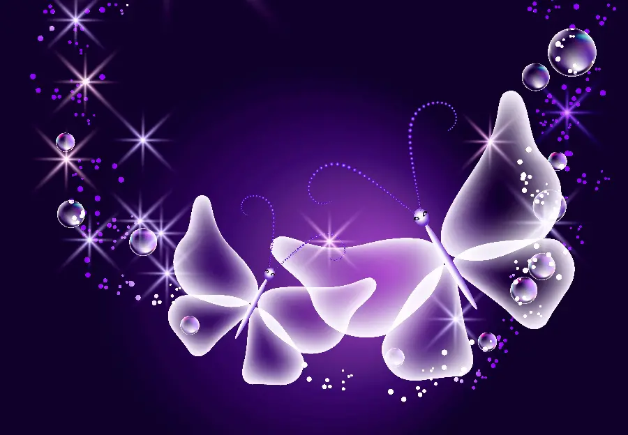 Attractive butterfly background in the background Purple for use on websites