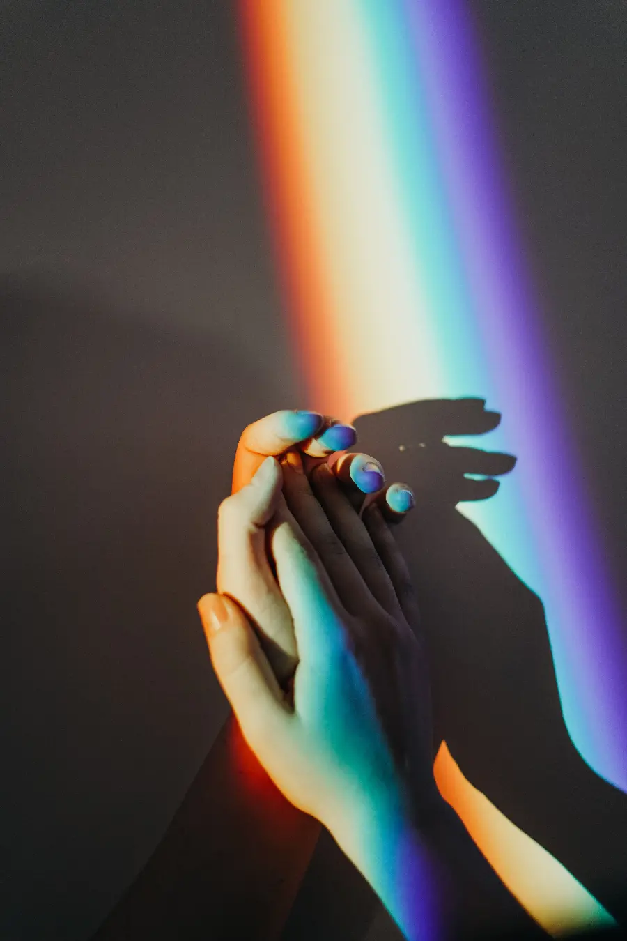 Download background and mobile background of colored shadows and intertwined hands of two couples