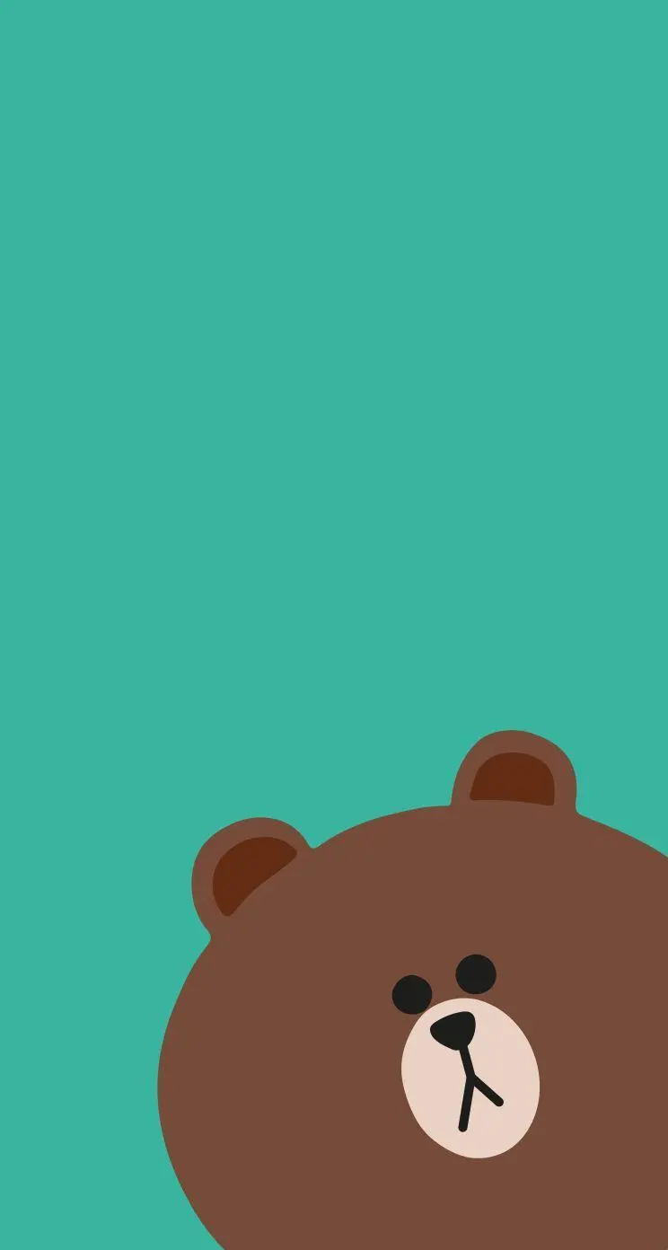 Attractive background for the phone of a cute anime bear in the corner of the green screen