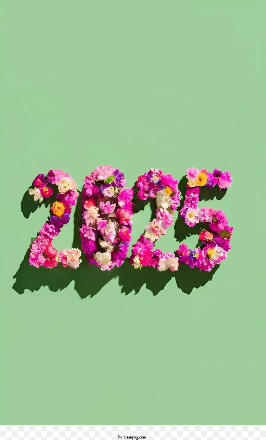 2025 Number Background for Social Media
