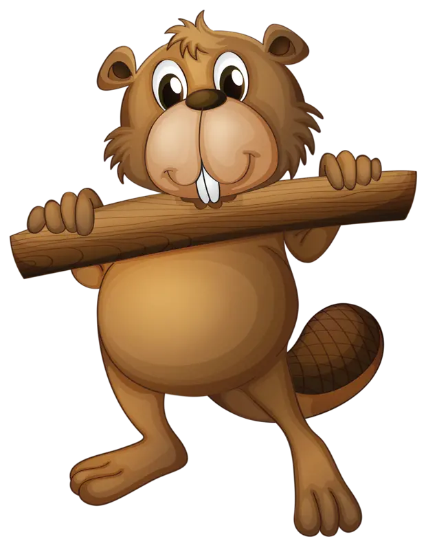 Painted Beaver PNG Format