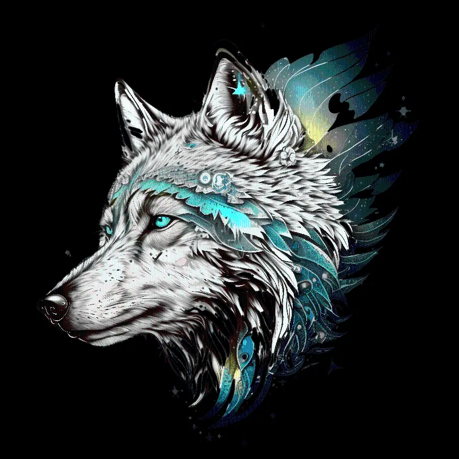 Ghost Wolf Graffiti Background Image in png format