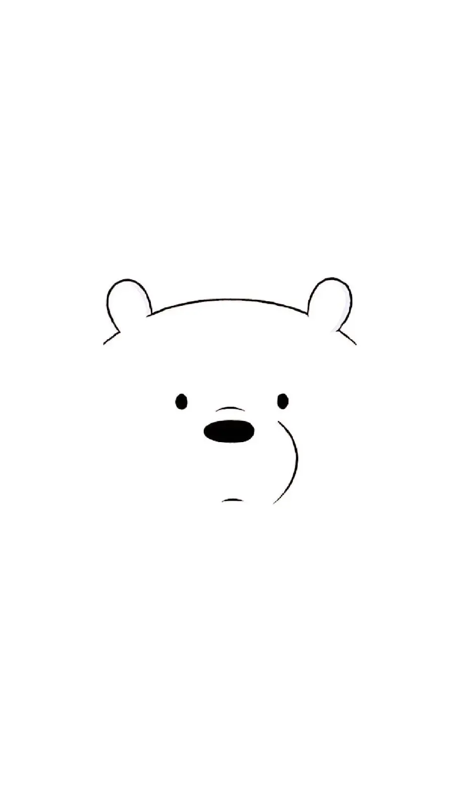 Simple and white polar bear wallpaper with the best possible quality 