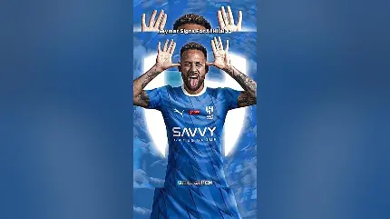 Free download of Neymar in the crescent wallpaper for mobile