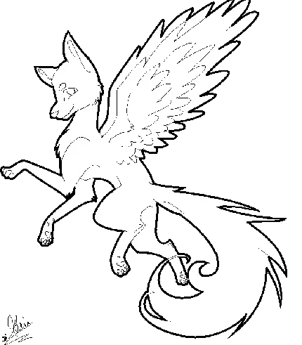 Free Black and White Fox Line Art PNG Collection