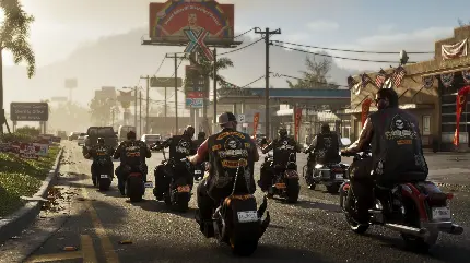 Cool Character Group Riding Motorcycles In GTA 6 Screenshot 1