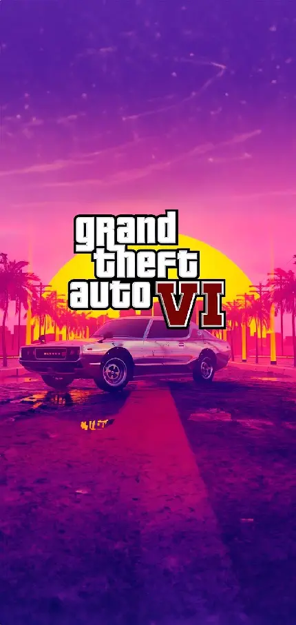 GTA 6 Wallpaper with Samsung and iPhone Logo for Mobile