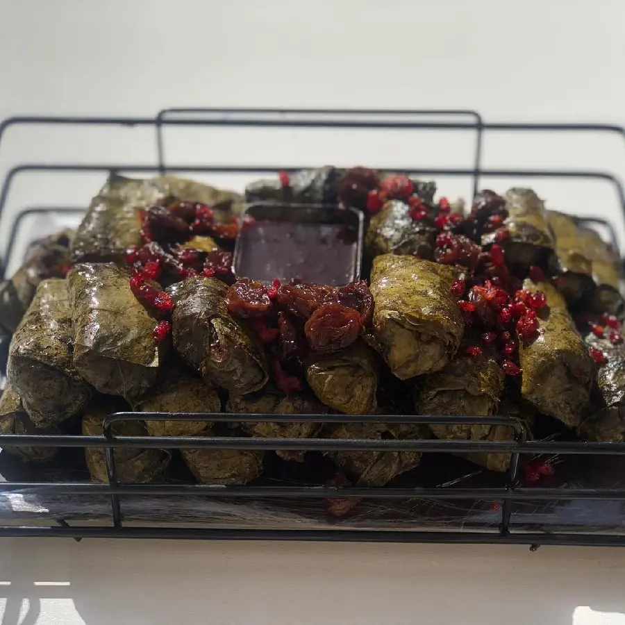 High Quality Stuffed Vine Leaves with Grape Leaves Photo
