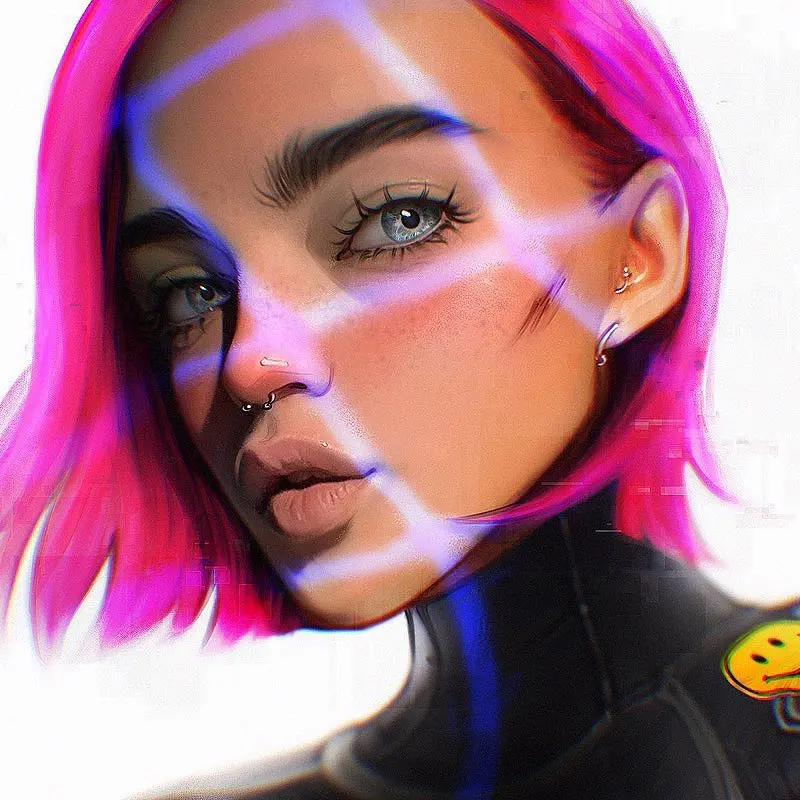 Pink Hair Digital Fantasy Picture