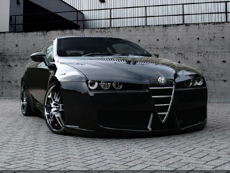 High quality black Alfa Romeo wallpaper background