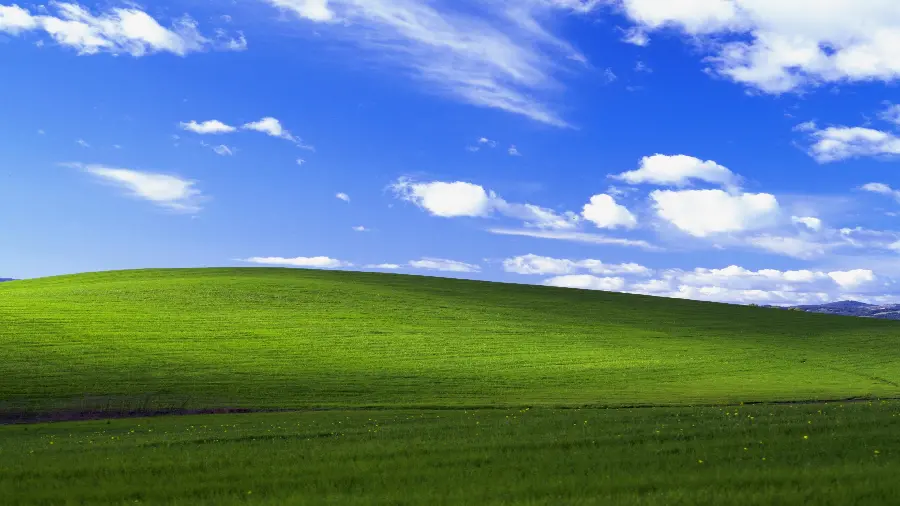 Famous Windows XP default wallpaper in 4K quality