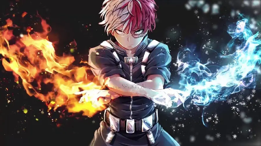 Shoto My Hero Academia image showcasing quirk abilities