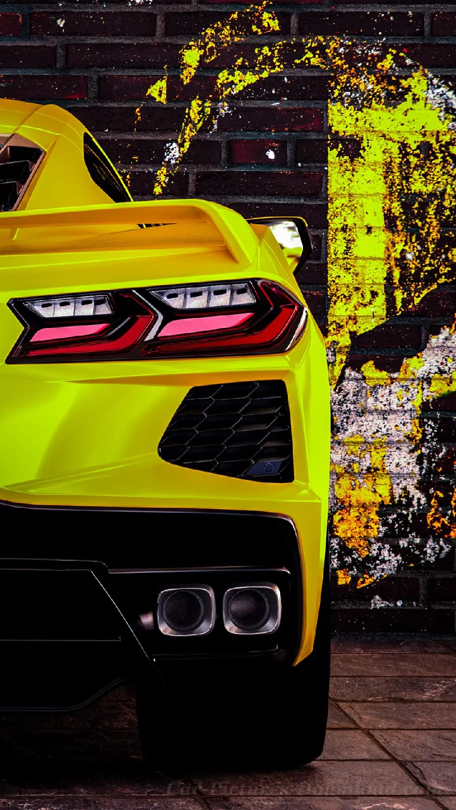 Yellow themed car wallpaper for smartphones background