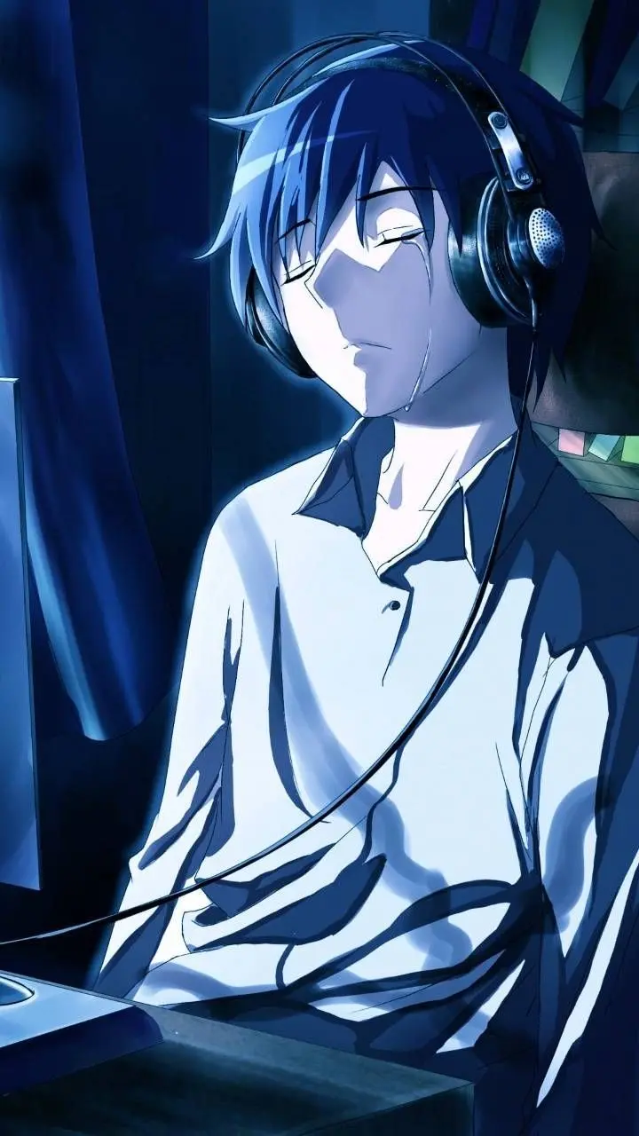 Anime Sad Boy Profile Wallpaper With Emotional Depth