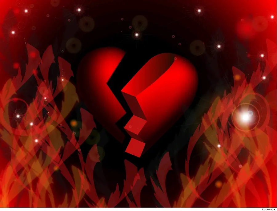 Broken Heart Image Without Text for Captions High Quality