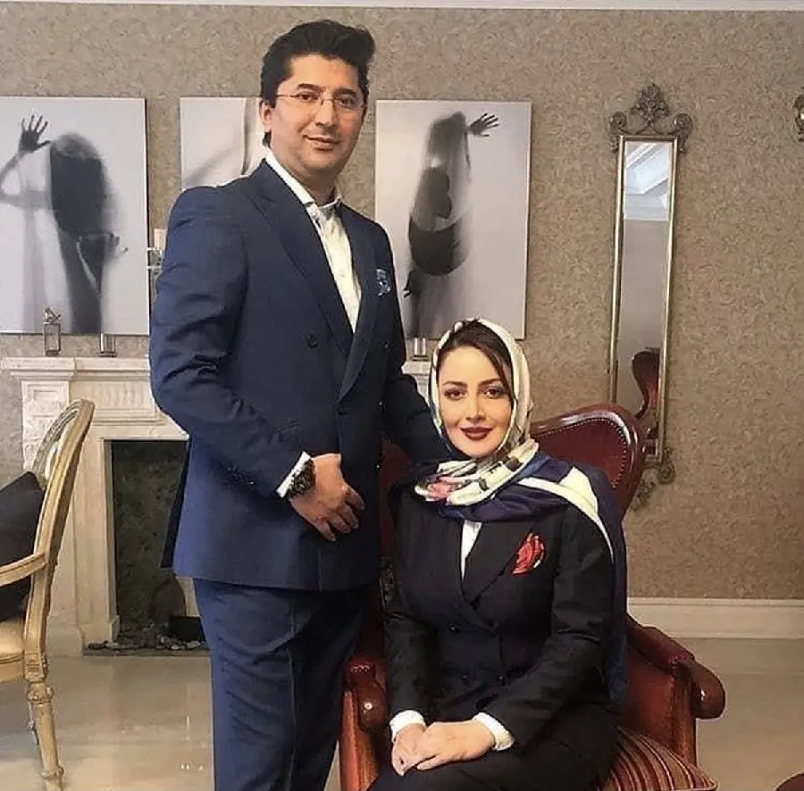 Shila Khodadad With Husband HD Photo Couple Portrait