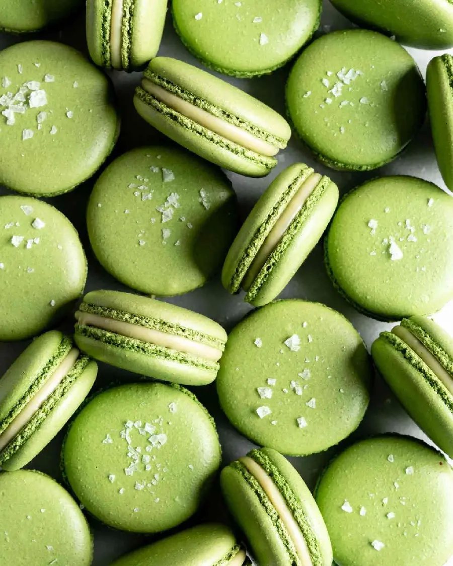 Green Macarons Wallpaper in High Quality Sweet Design