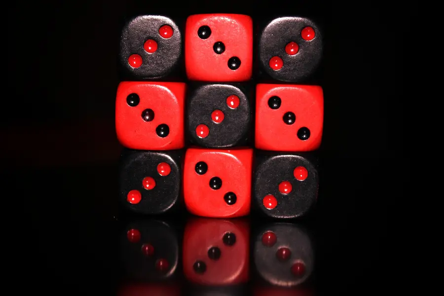 Red and Black Dice Background for Desktop and Mobile